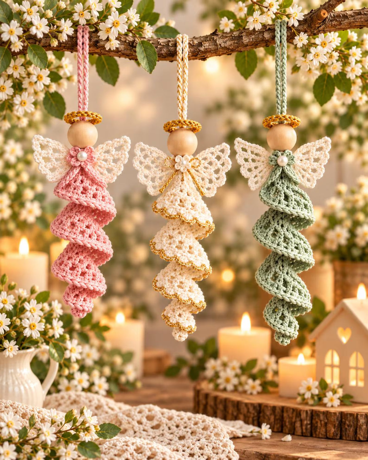 Spiral Angel Ornament Crochet Pattern PDF
